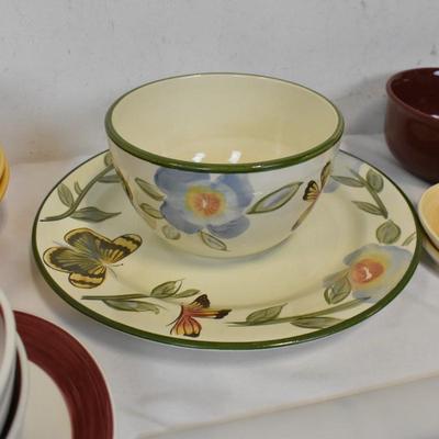 Assorted Stoneware and Ceramic Dishes, Gibson, Pfaltzgraff