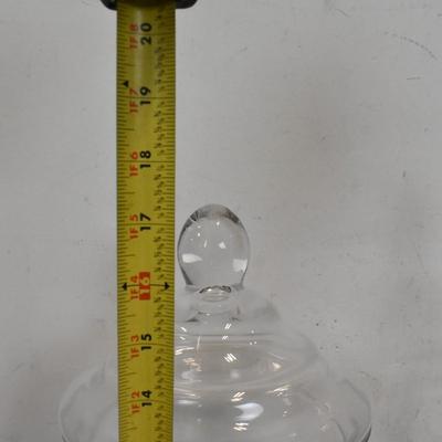 2 Large Glass Candy Containers With Lids