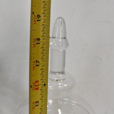 2 Large Glass Candy Containers With Lids