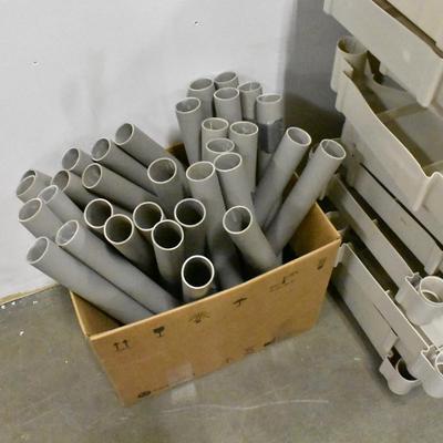 Two 5 Tier Plastic Shelves, 72" x 32" x 15"