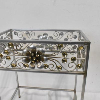 Metal Nightstand/Small Table, Missing Top