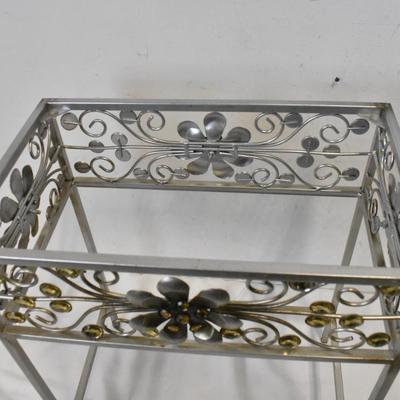 Metal Nightstand/Small Table, Missing Top