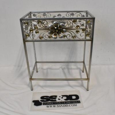 Metal Nightstand/Small Table, Missing Top