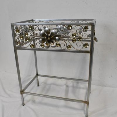 Metal Nightstand/Small Table, Missing Top
