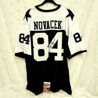 AUTHENTIC JSA CERTIFIED JAY NOVACEK #84 SIGNED JERSEY
