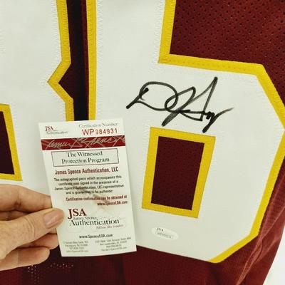 JSA AUTHENTICATED DJ SWEARINGER SIGNED FOOTBALL JERSEY