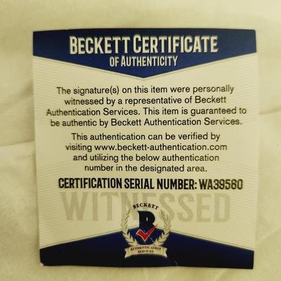 BECKETT AUTHENTICATED #70 RAYFIELD WRIGHT SIGNED FOOTBALL JERSEY