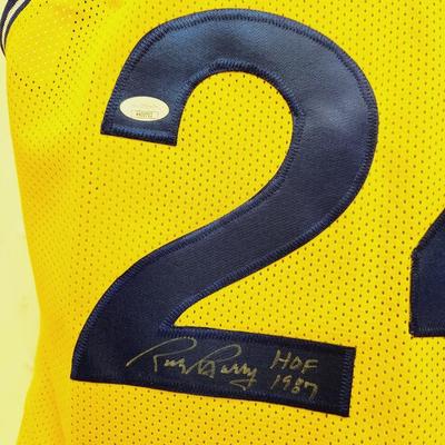 JSA AUTHENTICATED #24 RICK BARRY SIGNED WARRIORS BASKETBALL JERSEY