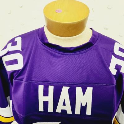 PRISTINE AUTHENTICATED CJ HAM SIGNED VIKINGS FOOTBALL JERSEY