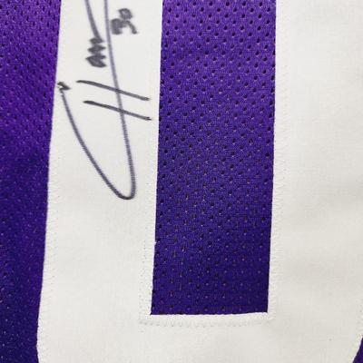 PRISTINE AUTHENTICATED CJ HAM SIGNED VIKINGS FOOTBALL JERSEY