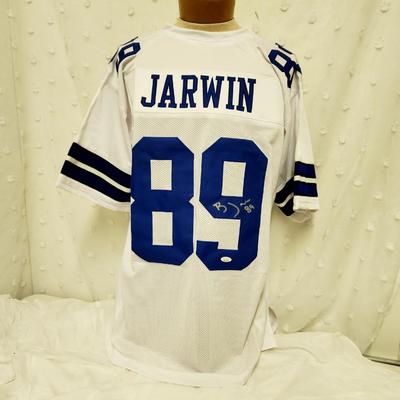 JSA AUTHENTICATED #89 BLAKE JARWIN SIGNED DALLAS COWBOYS FOOTBALL JERSEY