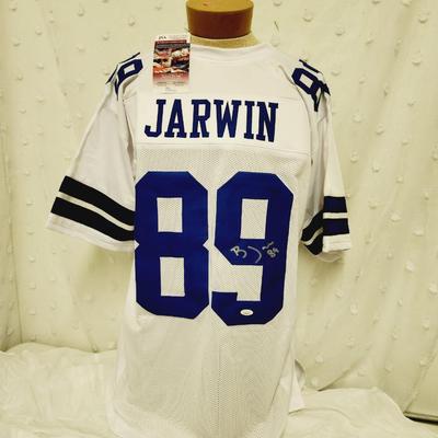 JSA AUTHENTICATED #89 BLAKE JARWIN SIGNED DALLAS COWBOYS FOOTBALL JERSEY