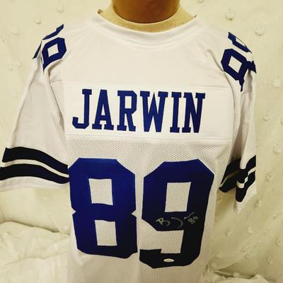 JSA AUTHENTICATED #89 BLAKE JARWIN SIGNED DALLAS COWBOYS FOOTBALL JERSEY