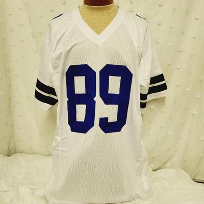 JSA AUTHENTICATED #89 BLAKE JARWIN SIGNED DALLAS COWBOYS FOOTBALL JERSEY