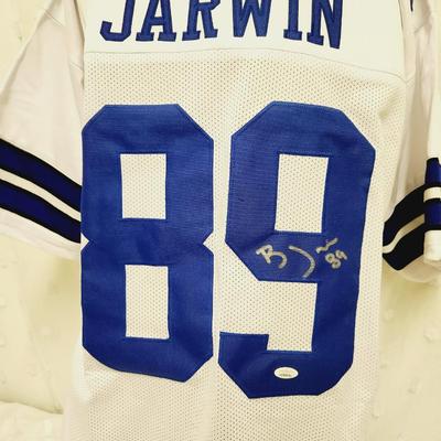 JSA AUTHENTICATED #89 BLAKE JARWIN SIGNED DALLAS COWBOYS FOOTBALL JERSEY