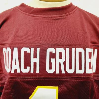 BECKETT CERTIFICATED COACH GRUDEN #1 SIGNED BUCHANEERS FOOTBALL JERSEY