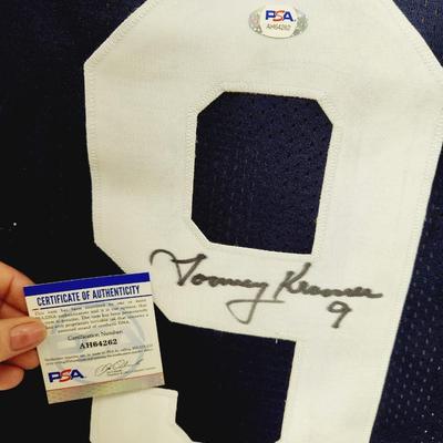 PSA AUTHENTICATED #9 TOMMY KRAMER RICE UNIVERSITY OWLS FOOTBALL JERSEY