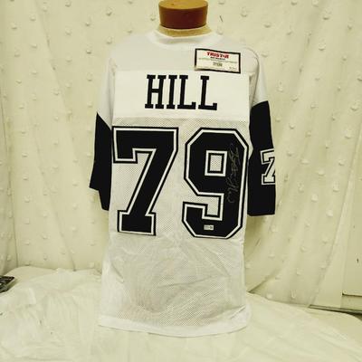 TRISTAR AUTHENTICATED #79 TRISTEN HILL SIGNED DALLAS COWBOYS FOOTBALL JERSEY