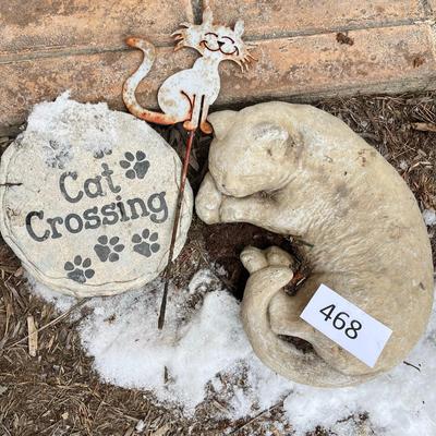 Kitty yard art