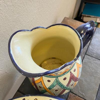 Talavera Pitcher & Bowl