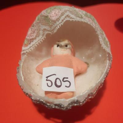 Kewpie Doll Mini Figurine BABY IN BASSINET