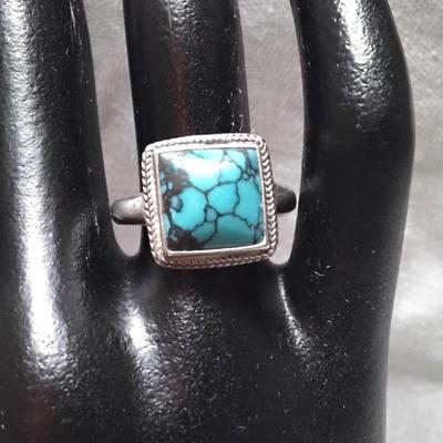 Vintage Turquoise 925 Ring Size 7.5