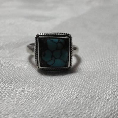 Vintage Turquoise 925 Ring Size 7.5