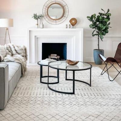 Two glass coffee tables available