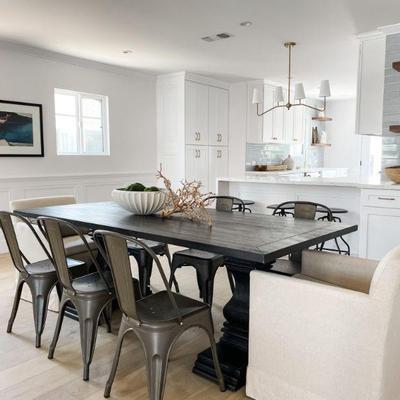 Large trestle dining table available (chairs sold)