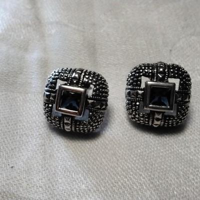Breathtaking Sapphire  925 Earrings