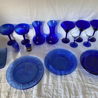 The Cobalt Blue Glassware Lot