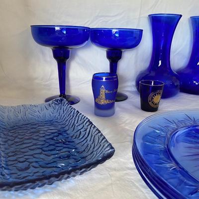 The Cobalt Blue Glassware Lot