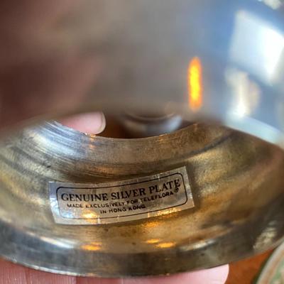 9 silver plate napkin rings 