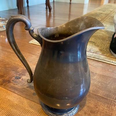 9â€ Large International Silver Water Pitcher