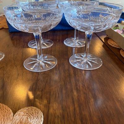 Crystal Champagne Coupes from Bohemia circa 1900 