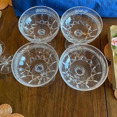 Crystal Champagne Coupes from Bohemia circa 1900 