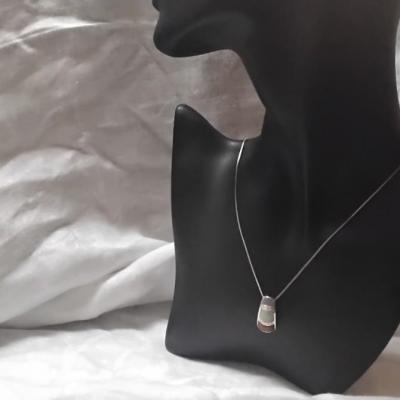 Exquisite Ross Simons 3 Shades of Jade And Diamonds 18" 925 Necklace