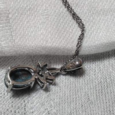 Absolutely Gorgeous One Of A Kind STS Turquoise And Amethyst 18" 925 Necklace