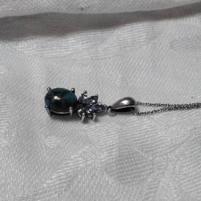 Absolutely Gorgeous One Of A Kind STS Turquoise And Amethyst 18" 925 Necklace