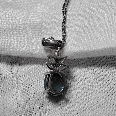 Absolutely Gorgeous One Of A Kind STS Turquoise And Amethyst 18" 925 Necklace