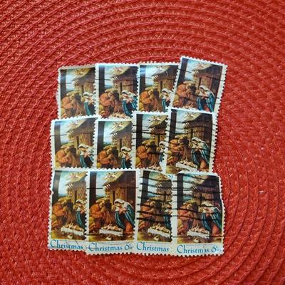 Vintage Christmas Postage Stamps