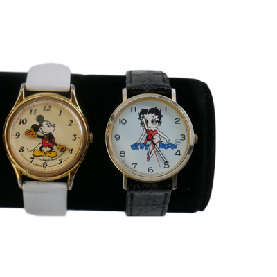 Vintage Mickey Mouse and Betty Boop Watches 