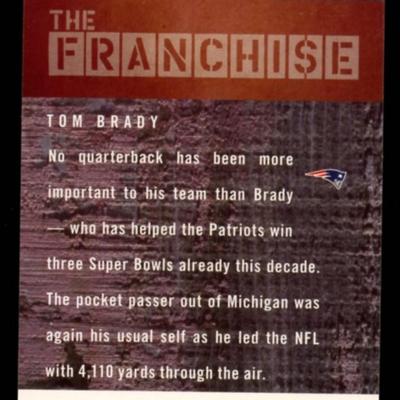 2004 FLEER TOM BRADY THE FRANCHISE