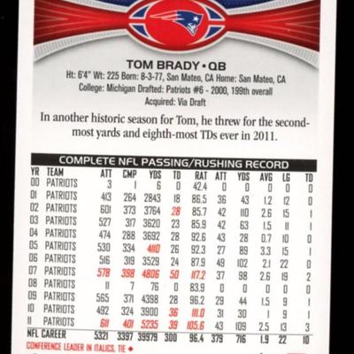 2012 TOPPS TOM BRADY