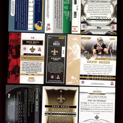 Drew Brees Lot Of 9