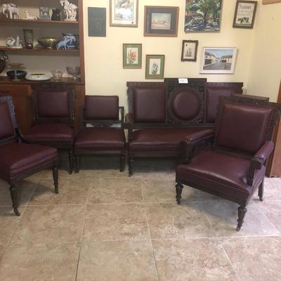 5 piece Victorian settee