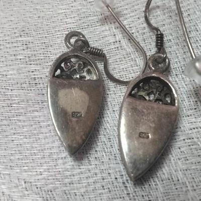 Unique Vintage Turquoise 925 Earrings