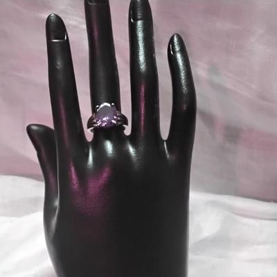 Gorgeous Vintage Amethyst 925 Ring Size 6