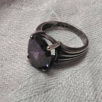 Gorgeous Vintage Amethyst 925 Ring Size 6
