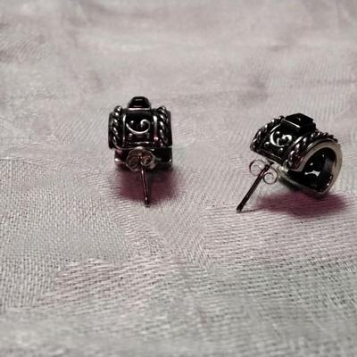 Elegant Onyx 925 Earrings